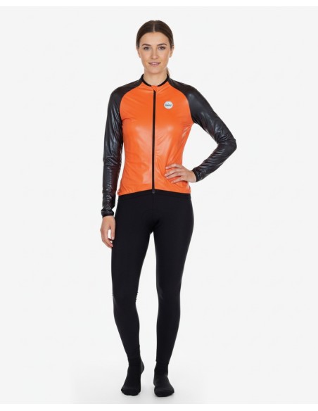 Chaqueta de membrana impermeable. Chubasquero ciclismo Shell 2.0 Naranja