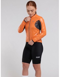 Chaqueta de membrana impermeable. Chubasquero ciclismo Orange W