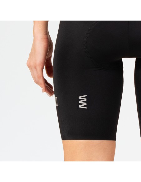 Short femenino para Ciclismo con tirantes Suarez Spyder Black W