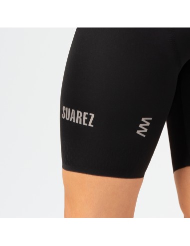 Short femenino para Ciclismo con tirantes Suarez Spyder Black W