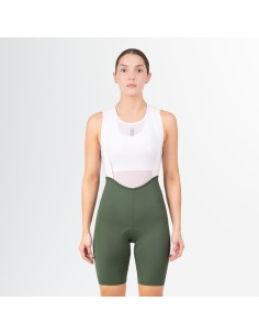 Short femenino para Ciclismo con tirantes Suarez Spyder Green W 2