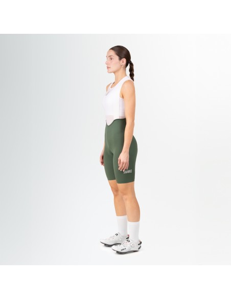 Short femenino para Ciclismo con tirantes Suarez Spyder Green W