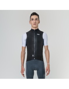 Chaqueta cortavientos Ciclismo sin manga Suarez Barrier Black